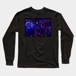 Magnetic Universe, Galaxy, colorful nebulae, mysterious planets Long Sleeve T-Shirt